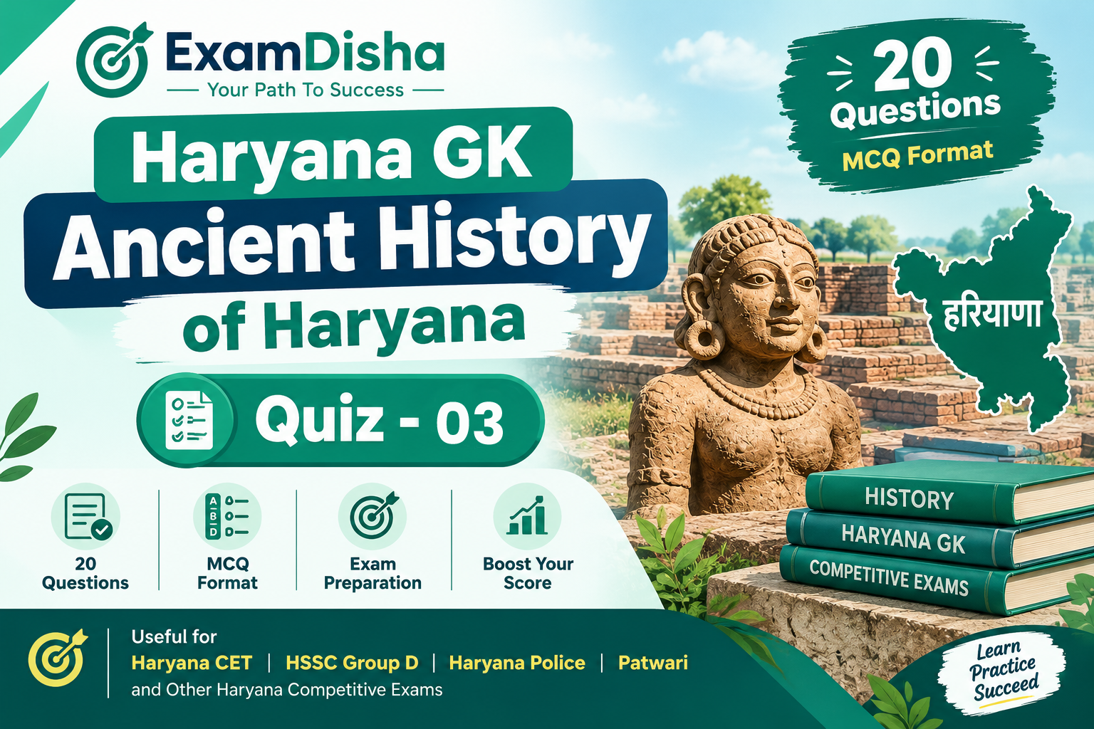 Haryana GK Agriculture and Animal Husbandry Quiz 04 20 MCQs Online Test ExamDisha